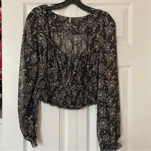 FREE PEOPLE LONG SLEEVE BLOUSE